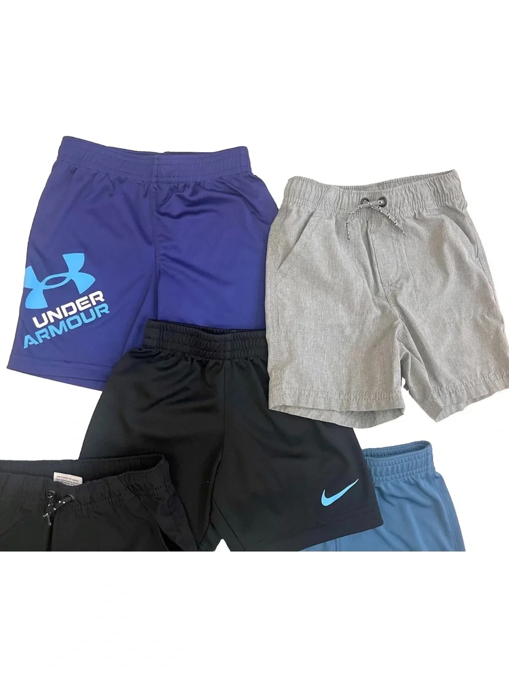 Toddler Boys Lot Of 5 Nike / Under Armour / Jumping Beans Active Shorts 3T